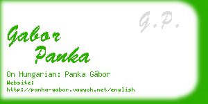 gabor panka business card